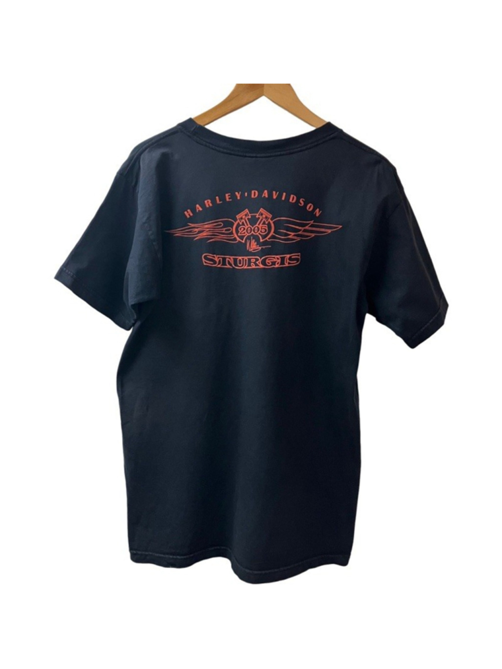 VTG Y2K 2005 Harley Davidson Motorcycle Willie G. Sturgis Graphic T-Shirt LARGE